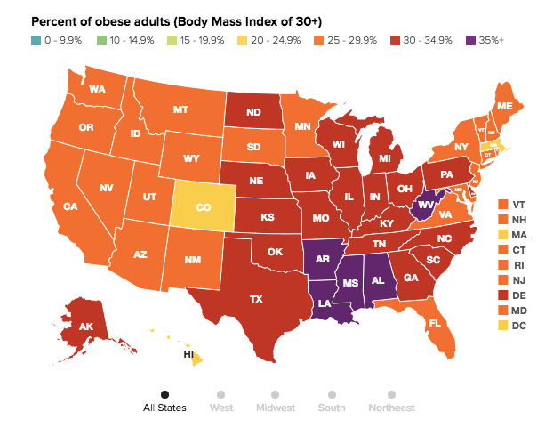 ãobese in usa 2018ãçåçæå°çµæ