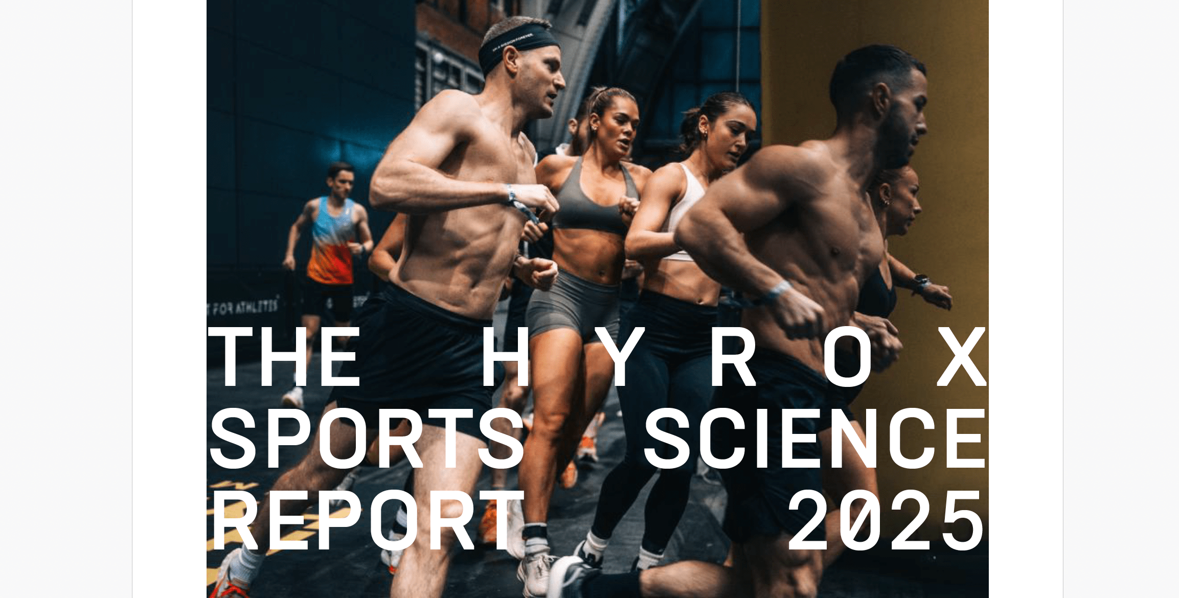 Laden Sie den neuen HYROX Sports Science Report herunter