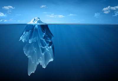 The digital fitness marketing iceberg, only 10% is visible