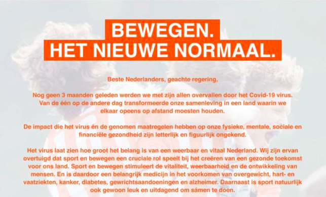 Manifest Bewegen het Nieuwe Normaal