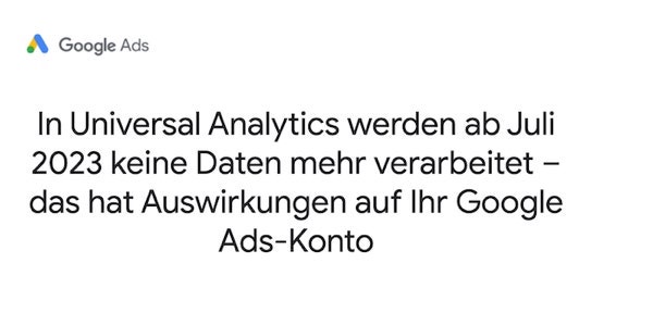 Universal Analytics stoppt